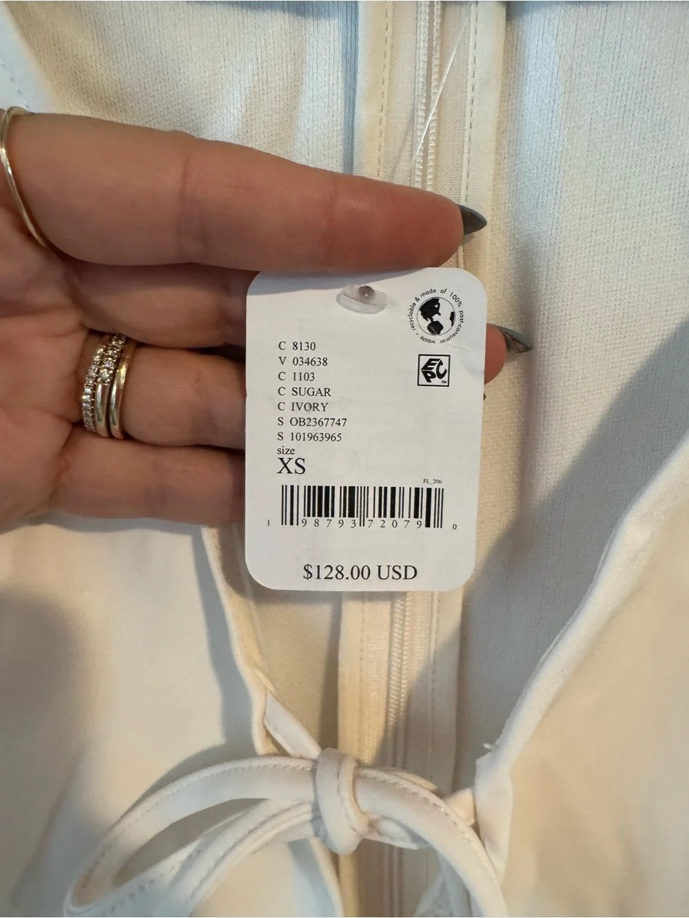 NWT Free People Jace Ivory Tie-Front Short Romper Dress XS-S (see measurements)